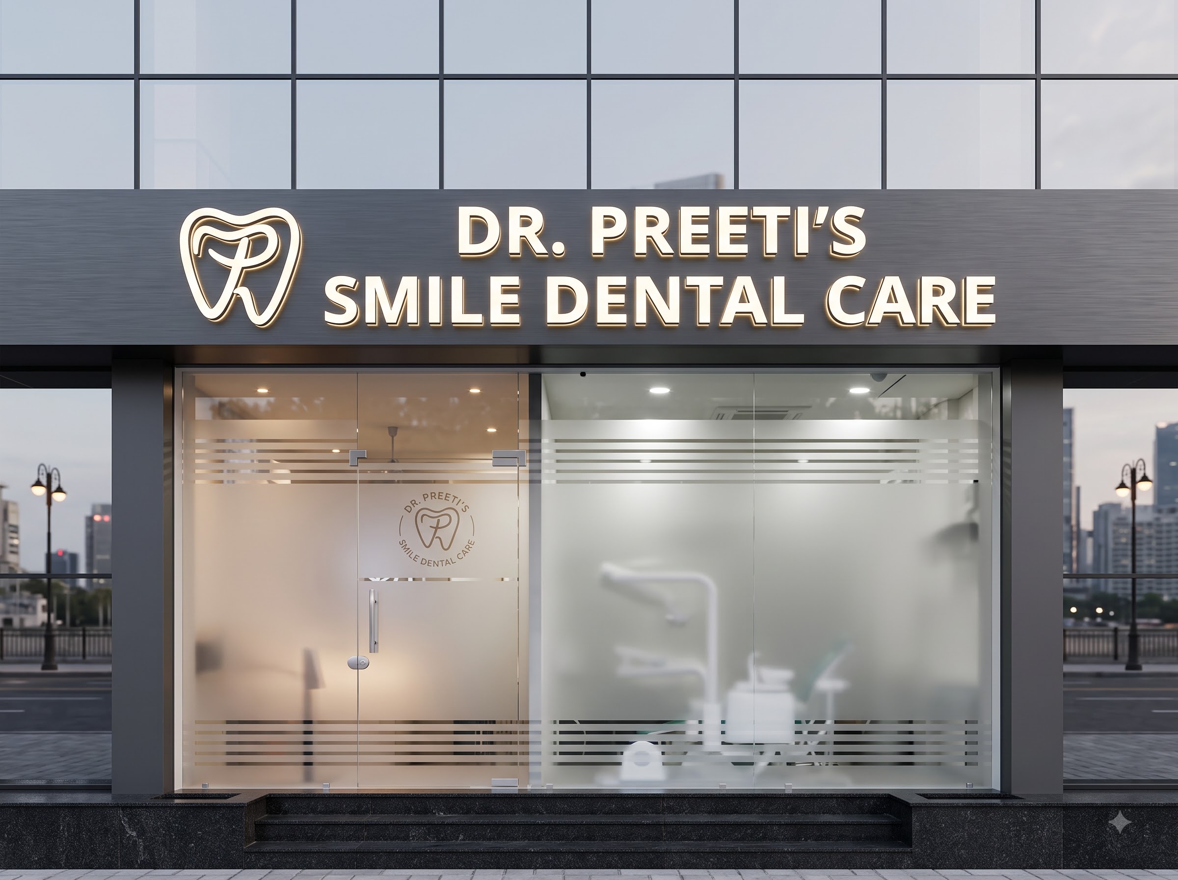 Front of Dr. Preeti's Smile Dental Care clinic
